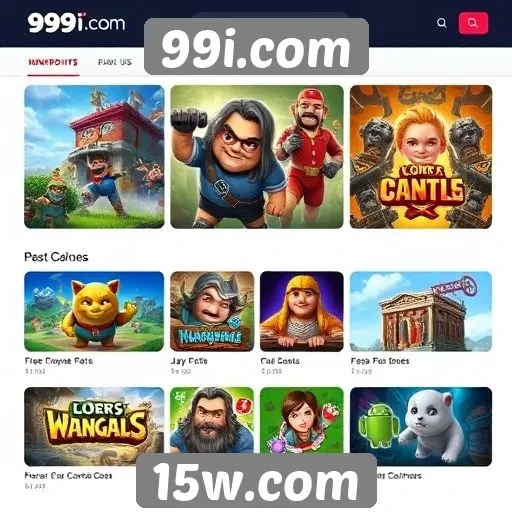 Diversidade de jogos disponíveis no 99i.com